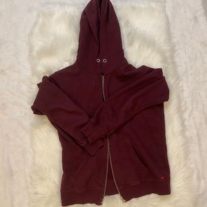 maroon hoodie